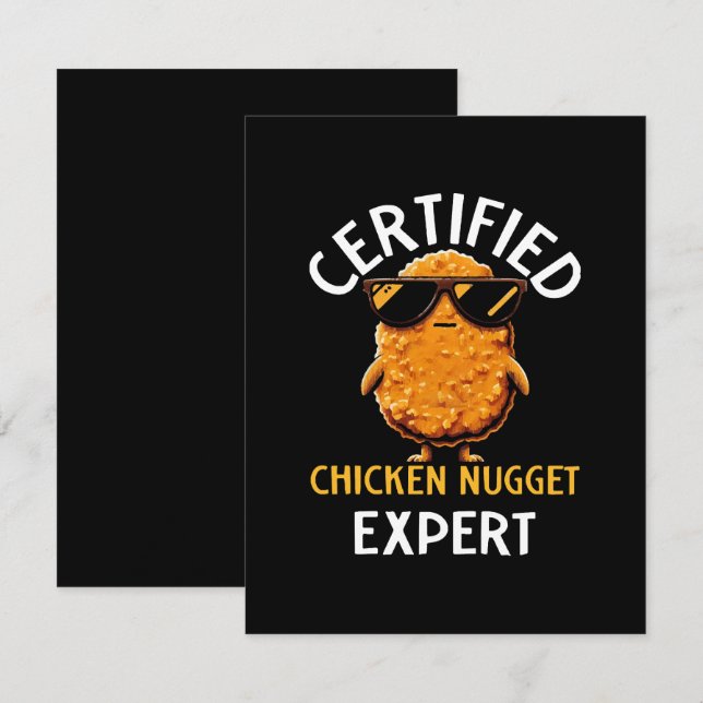  Certified Chicken Nugget Expert Card (Front/Back)