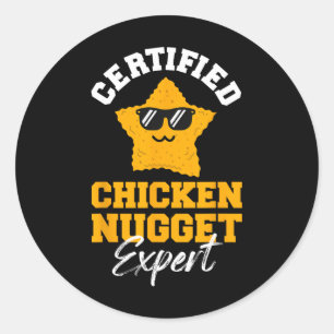 Certified Chicken Nugget Expert - Funny Kids Toddl Classic Round Sticker