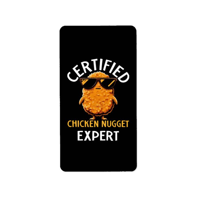  Certified Chicken Nugget Expert Label (Front)