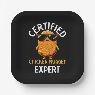 Certified Chicken Nugget Expert Paper Plate