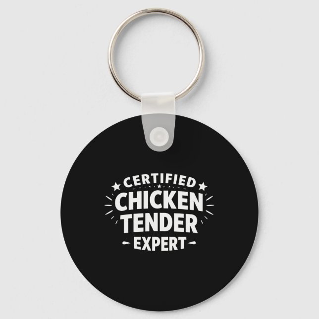 Certified Chicken Tender Expert -  Key Ring (Front)
