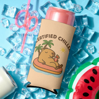 Certified Chiller – Capybara Summer Vibes Can Cool Seltzer Can Cooler