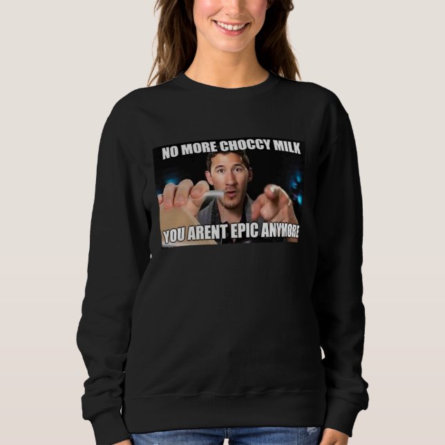 Certified Chocolate Choccy Milk Enjoyer Meme Sweatshirt (Front)