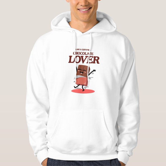 Certified Chocolate Lover | Funny Chocolate Design Hoodie (Front)
