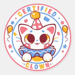 Certified Clown Classic Round Sticker