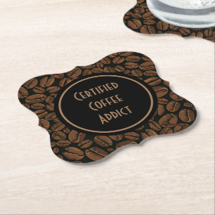 Certified Coffee Addict Paper Coaster