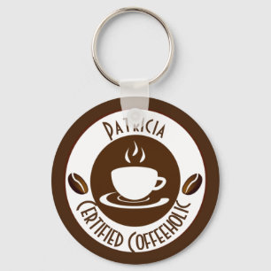Certified CoffeeHolic Stamp Classic Key Ring
