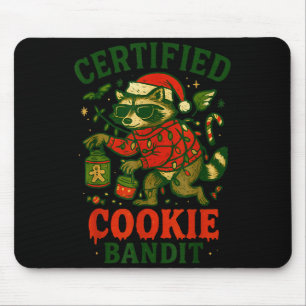 Certified Cookie Bandit, Funny Christmas Lights Ra Mouse Pad