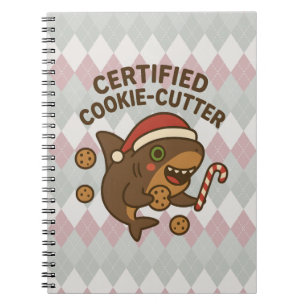 Certified Cookie-Cutter Funny Christmas Shark Pun Notebook