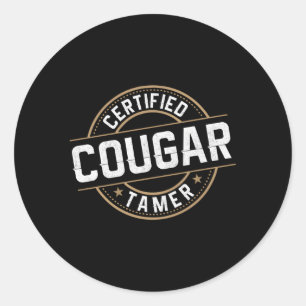 Certified Cougar Tamer Cougar Classic Round Sticker