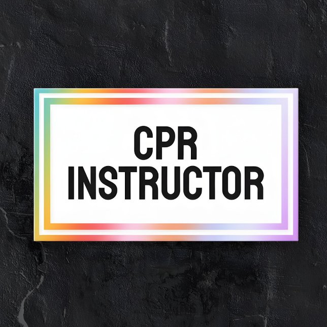 Certified CPR Instructor Business Card (CPR Instructor Business Cards)