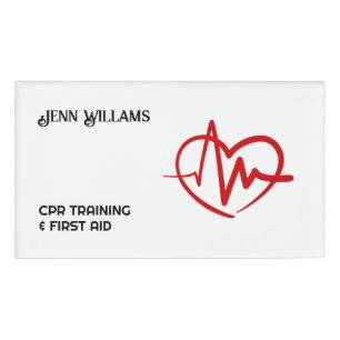 Certified CPR Instructor Custom Logo Name Tag
