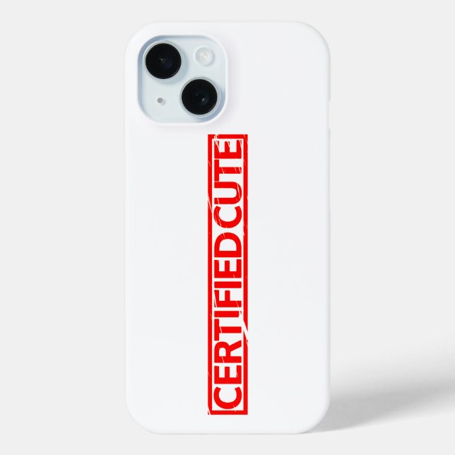 Certified Cute Stamp Case-Mate iPhone Case (Back)