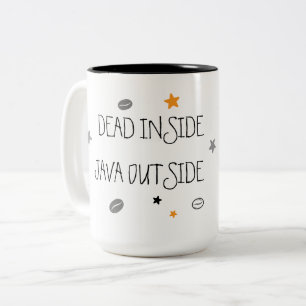 Certified Dead Inside – Funny Coffee Skull Two-Tone Coffee Mug