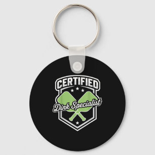 Certified dink specialist pickleball funny pickle key ring