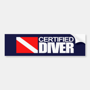 Certified Diver 4 Bumpersticker Bumper Sticker