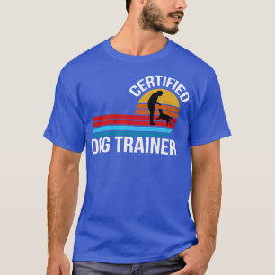 Certified dog trainer retro vintage job title T-Shirt
