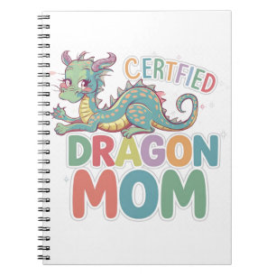 Certified dragon mom colorful design notebook