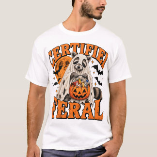 Certified Feral Funny Racoon Ghost Vintage T-Shirt