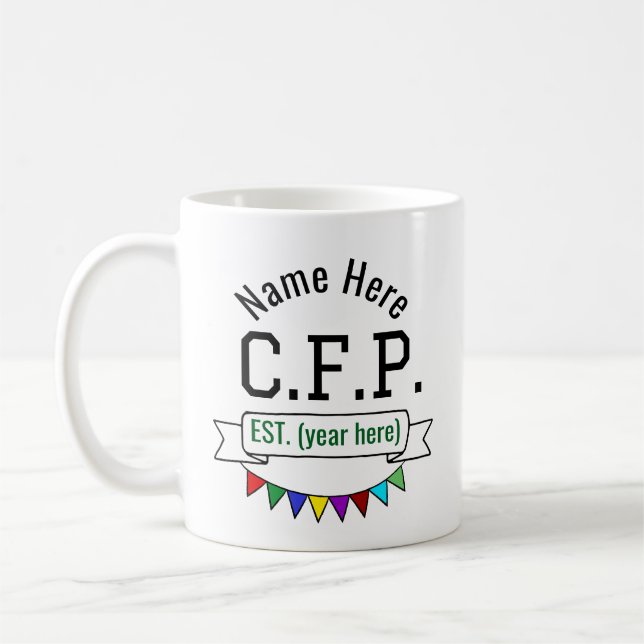 Certified Financial Planner CFP Personalised Coffee Mug (Left)