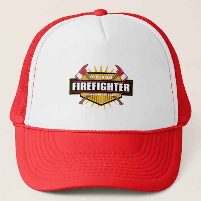 Certified Firefighter Trucker Hat (Front)