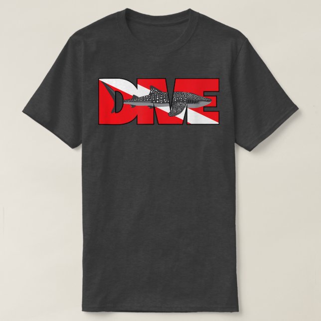 Certified Fish Scuba Dive Whale Shark  T-Shirt (Design Front)