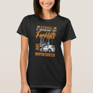 Certified Forklift Truck Operator Vintage School I T-Shirt