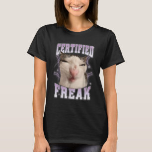 Certified Freak Eat Cement Cursed Cat Funny Cats M T-Shirt