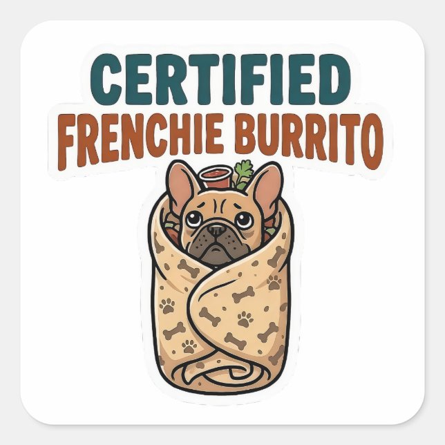 Certified Frenchie Burrito Sticker (Front)