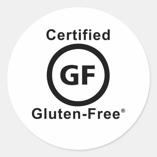 Certified Gluten Free Symbol Classic Round Sticker (Front)