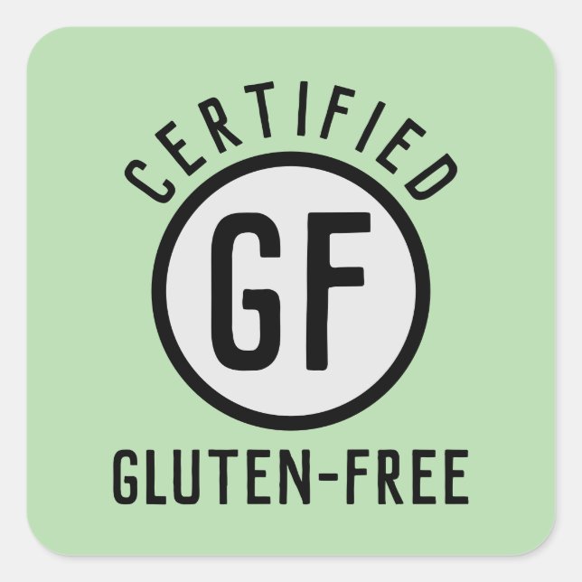 Certified Gluten Free Symbol Square Sticker (Front)