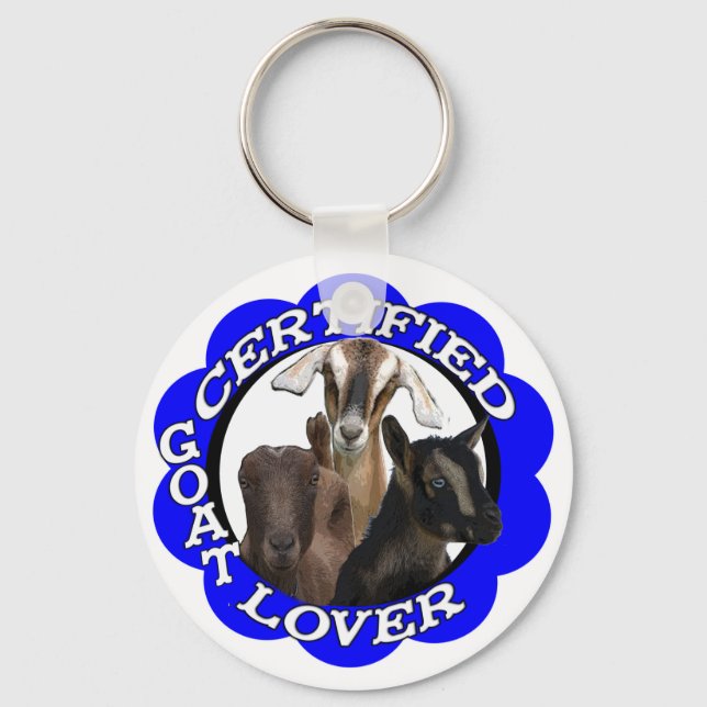 CERTIFIED GOAT LOVER! KEY RING (Front)