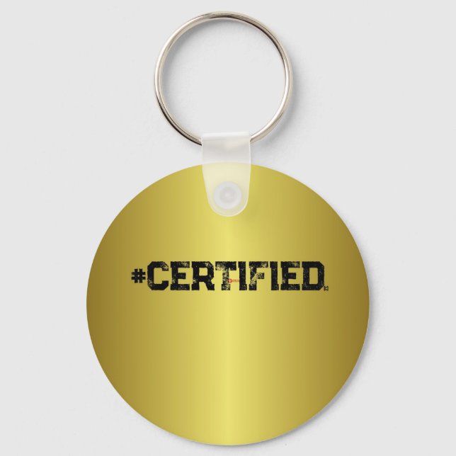 #CERTIFIED GOLD KEYCHAIN (RUBBER) (Front)