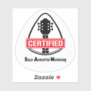 Certified Guitar Pick Headstock Sticker