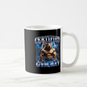 Certified Gym Rat Meme Fitness Bodybuilding Gym Lo Coffee Mug