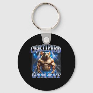 Certified Gym Rat Meme Fitness Bodybuilding Gym Lo Key Ring