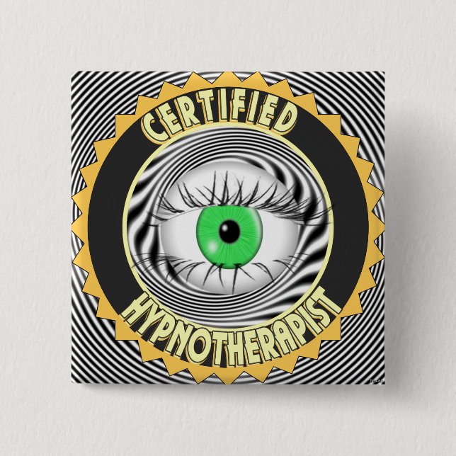CERTIFIED HYPNOTHERAPIST LOGO 15 CM SQUARE BADGE (Front)