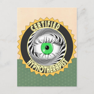 CERTIFIED HYPNOTHERAPIST LOGO POSTCARD