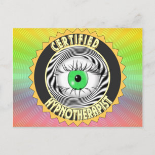 CERTIFIED HYPNOTHERAPIST LOGO POSTCARD