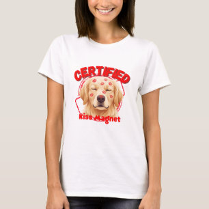Certified Kiss Magnet - Funny Golden Retriever Dog T-Shirt