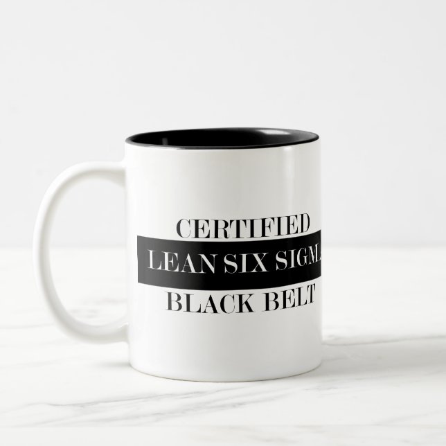 Certified Lean Six Sigma Black Belt 11oz Two-Tone Coffee Mug (Left)