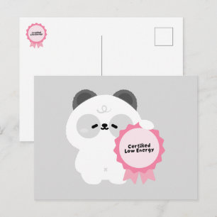 Certified Low Energy Panda Holiday Postcard