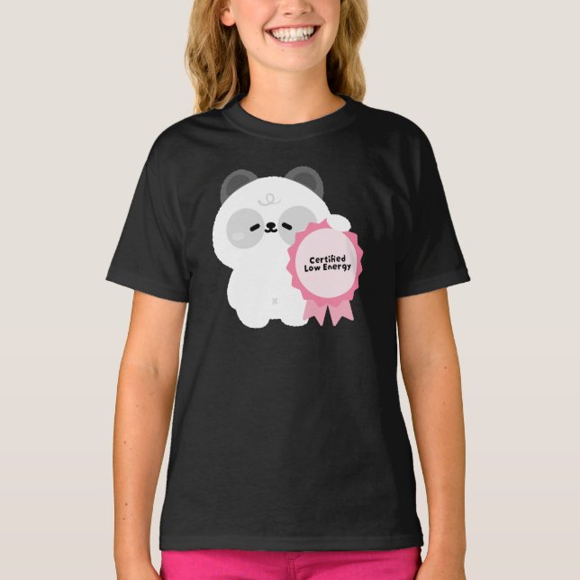 Certified Low Energy Panda T-Shirt (Front)