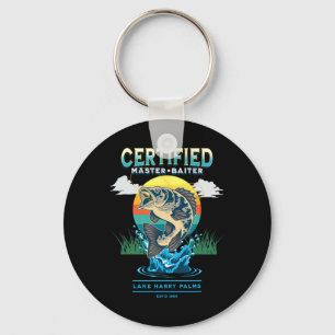 Certified Master Baiter Funny Fishing Key Ring