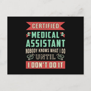 Certified Medical Assistant Doctor Nurse Funny Postcard