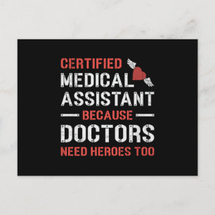Certified Medical Assistant Doctor Nurse Medicine Postcard