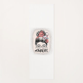 Certified Medical Assistant Messy Bun CMA Life Yoga Mat