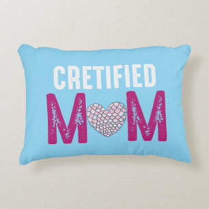 Certified Mum Heart Graphic Mother's Day Gift Desi Decorative Cushion