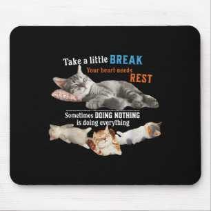 Certified Nap Expert Funny Lazy Cat Meme Cat Moms Mouse Pad