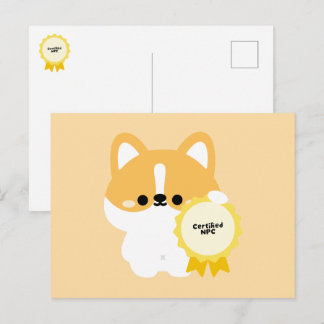 Certified NPC Corgi Holiday Postcard